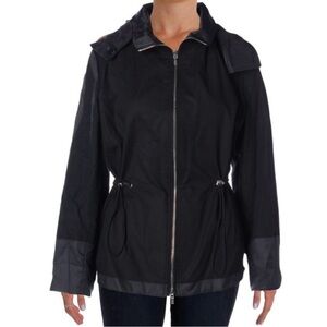 Calvin Klein Black Raincoat Reversible Anorak Jacket